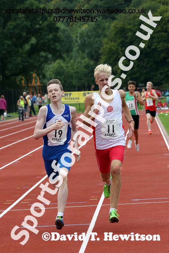 Boys 800 metres at the Northern Inter-Counties under-17s and 15s at Witton Park, Blackburn. Photo: David T. Hewitson/Sports for All Pics